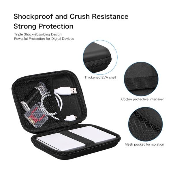 EVA Shockproof 2.5 inch Hard Drive Carrying Case Pouch Bag 2.5