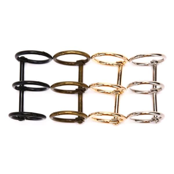 2Pcs Metal Loose Leaf Book Binder 3 Rings For Notebook Album Scrapbook Clips Metal Ring Binder Calendar Circle Stationery Office