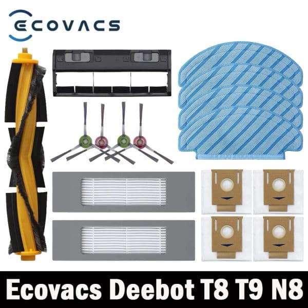 ECOVACS Deebot T9 AIVI T8 AIVI N8 Pro dust bag Parts Main Side Brush HEPA Filter Robot Vacuum Cleaner Replacement Accesories
