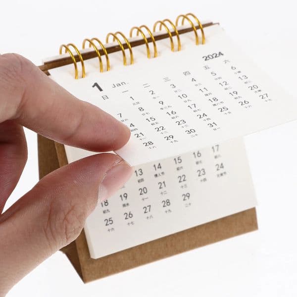 Accessories Office Accessory Note Standing Calendar Small Desk Portable Calendars 2024 Supply