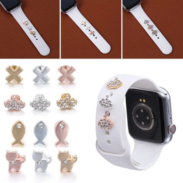 Fish Bracelet Strap Decorative Ring Nails Watch Band Ornament Wristbelt Charms Ring Nails For Apple Watch Band For Apple Watch
