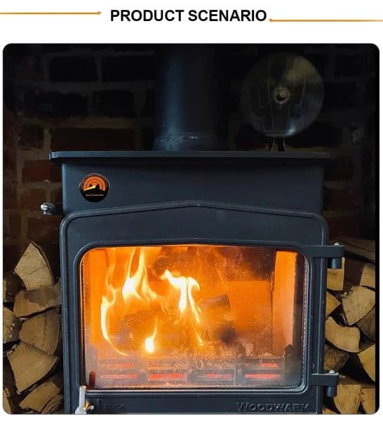 6 Blades Stove Fan Heat Powered Fireplace Fan Log Wood Burner Eco-fan Quiet Fireplace Fan Home Winter Warm Heat Distribution
