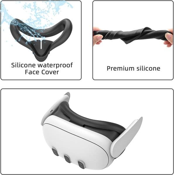 Protect Your VR Comfortable Silicone Cover Kit For Meta Quest 3 VR Accessories, Silicone Face Cover and Controller Covers