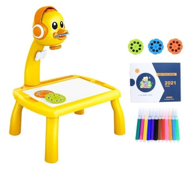 Mini Led Projector Art Drawing new Table Light Toy for Children Kids Painting Board 2025 Small Desk Educational Learning Paint Tool Craft