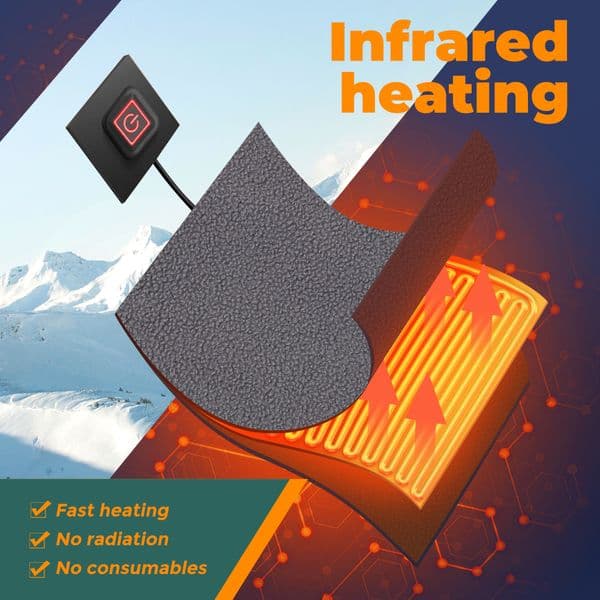 Outdoor Warm Electric Heating Scarf Heating Pads Three Gear USB Heater Heating Thermal Shawl Neck Brace Warm Bib For Ski Camping