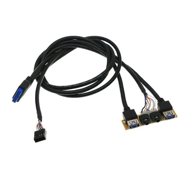 PC Computer for Case Front Panel USB Audio Port Mic Earphone Cable USB3.0 + USB3.0 + for HD Audio Line Jack Port Interna