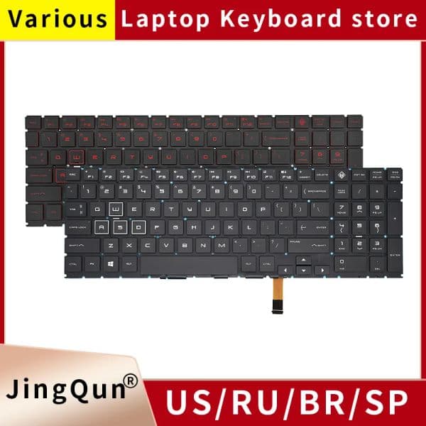 Original US Russian Laptop Keyboard With Backlight For HP Omen 15-DC 15-DC1018ca 15-DC1008ca/0108TX 15-dc000 TPN-Q211 TPN-C143