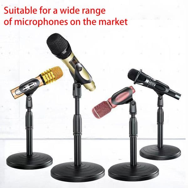 Mini Foldable Desk Microphone Stand Adjustable Microphone Clip Bracket Support Mount Holder Desktop Mic Bracket Support Base