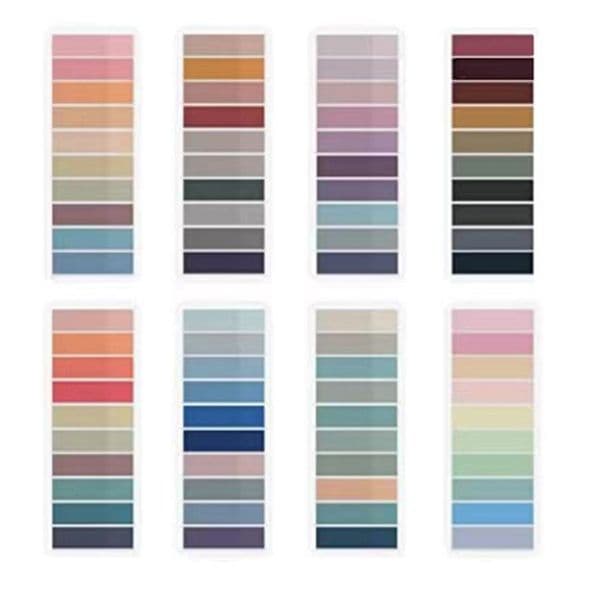 1600Pcs 80 Color Writable Morandi Sticky 2025 Tabs Repositionable new Color Page Marker Sticky-Notes Tabs, Sticky Tabs Book Tabs
