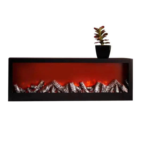Retro Fireplace Lamp with LED Night Light Simulated Fireplace USB Powered for Lighting Living Room Decorative Ornament
