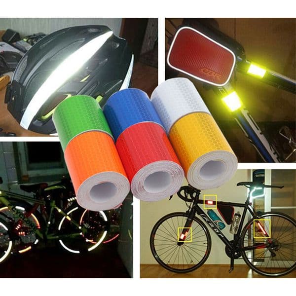 5cmx5m 2025 Bicycle Car Body Reflective Sticker Waterproof new 8 Color Safety Warning Strip Self-adhesive Tapes Night Driving For Vehicle