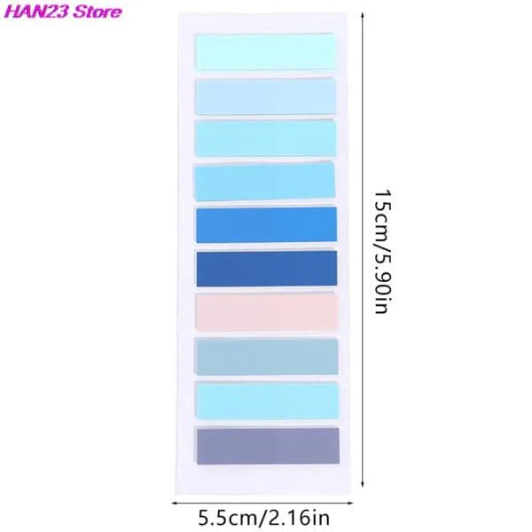 Morandi Transparent Sticky Notes Paster Sticker Creative PET Notepad Index Flags Key Points Label Bookmark Stationery