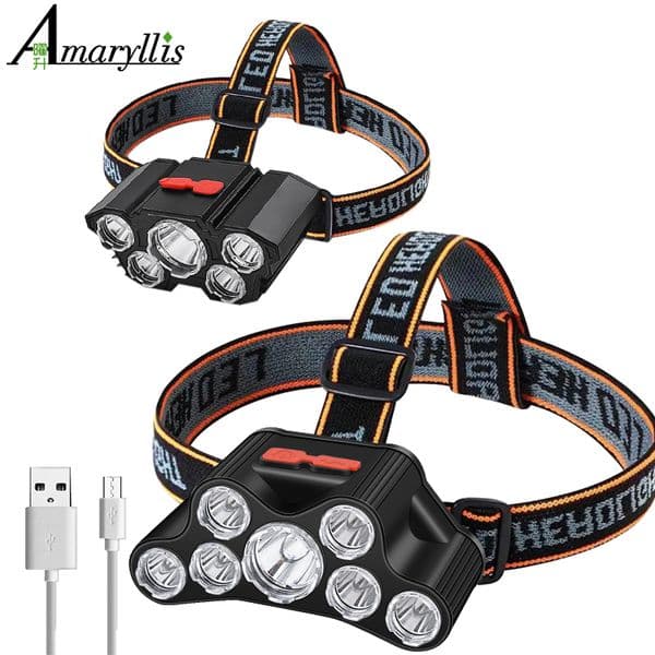 Usb Rechargeable new Led Headlight Super Bright 5 Working Modes Headlamp Waterproof Head-Mounted Flashlight 2025 For Night Fishing Hiking