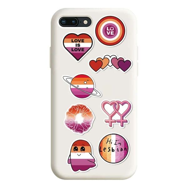 50PCS Lesbian Pride Stickers Independence Day DIY Luggage Laptop Mobile Phone Graffiti Stickers Waterproof Wholesale