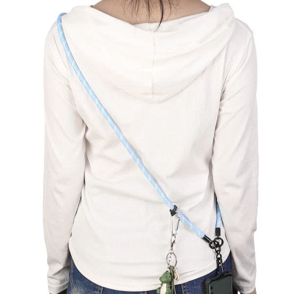 Thick Rope Cellphone Lanyard Crossbody Charms Detachable Mobile Phone Straps Smartphone Safety Tether Neck Strap for IPhone 15