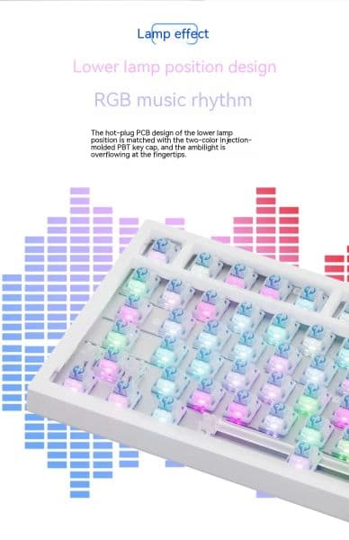 Ajazz Ak820 Pro Keyboard Tri Mode Multifunctional Knob Gaming Mechanical Keyboard Hot Swap Rgb Gasket Accessory For Computer Mac