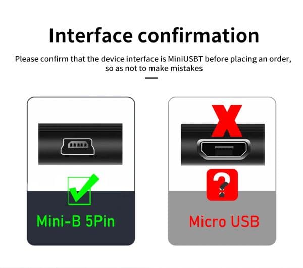 USB C to Mini USB cable Braided USB-C to Mini-USB 5-pin OTG charging Sync Data cable for GPS,Mp4/3,Camera,Dash Cam, C to Mini B