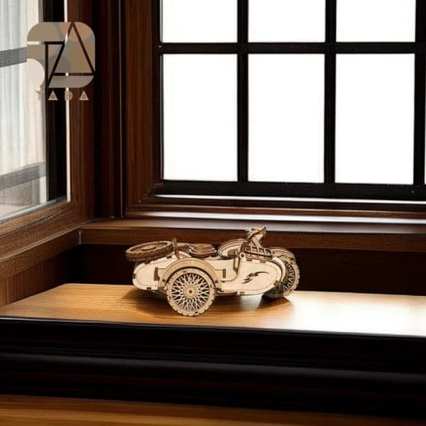 Tada DIY 3D Three Rounds Boat Desk Standing Wooden Model Puzzle Building Block Assembly Toy Game Birthday Gift For Kids Adults