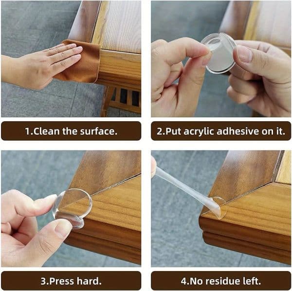Baby Corner Protectors, Safety Covers And Cushions For Tables, Cribs, Fireplaces, Corners, And Edges | Transparent And Safe