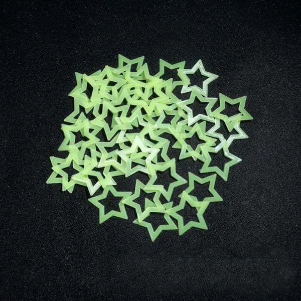 3D new Hollow Star Energy Storage Fluorescent Glow In The dark Luminous On Wall Stickers 2025 For Kids Room living Room Decal