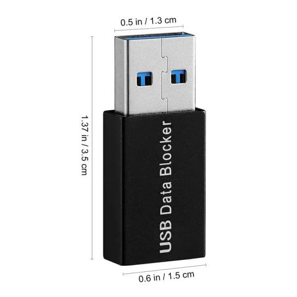 4Pcs USB Data Blocker Refuse Hacking Secure Charging USB Adapter for Mobile Phones Tablets Laptops USB Blocker Unwanted Data