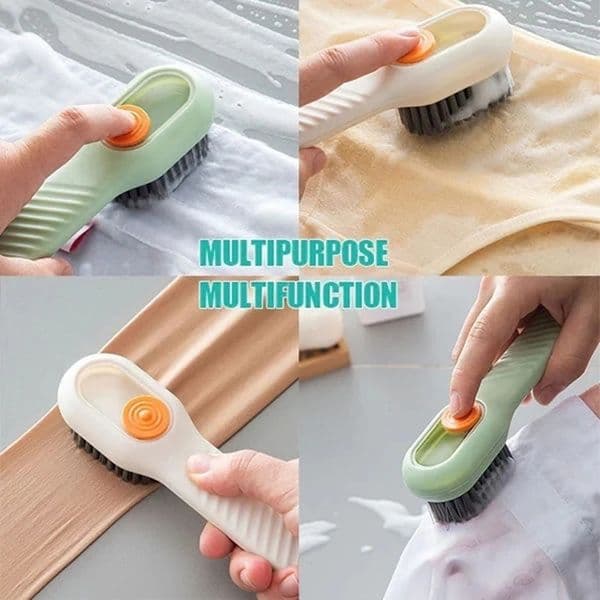 Multi-Purpose Shoe Brush Long Handle Clothes Shoe Cleaning Brush Soft-bristled Shoe Clothing Board Brush Household Cleaning Tool