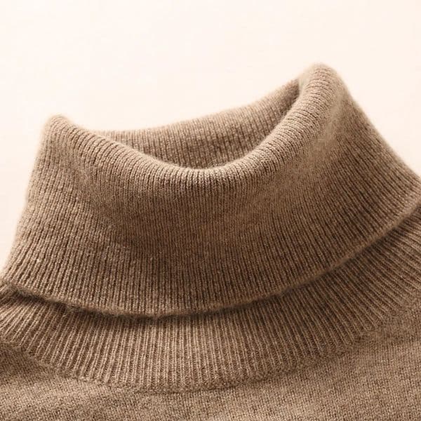 Womens 100% pure cashmere knitted and pulled 23 color turtle neck soft warm sweater high-end standard clothing womens top 241104