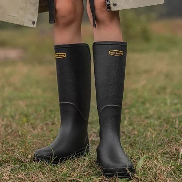Rain High-top Same Style for Men Women Waterproof Long Boots Rubber Shoes Lightweight Non-slip Overshoes