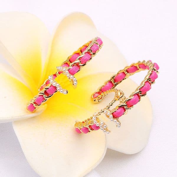 20style Classic Designer Golden Sier Stud Earrings for Women Brand Double Letter Geometric Big Annulus Earring Inlay Crystal Rhie Eardrop Wedding Jewelry