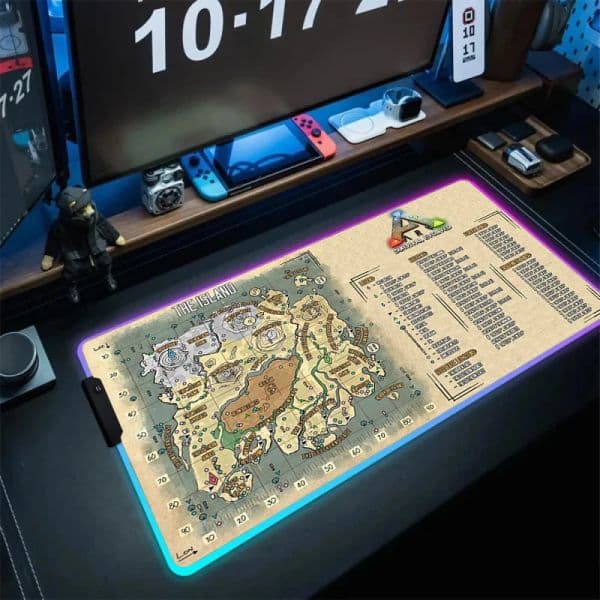 Gaming LED Mouse Pad ARK Survival Evolved PC Gamer RGB Computer Keyboard Table Carpet Desk Mouse Mat Luminous Large Mousepad Xl