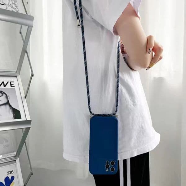 Crossbody Necklace Strap Lanyard Cord Liquid Silicone Case For Vivo Y21 Y33S Y35 Y70 Y76 Y16 Y17S V23 V21 V25 X80 Pro Back Cover