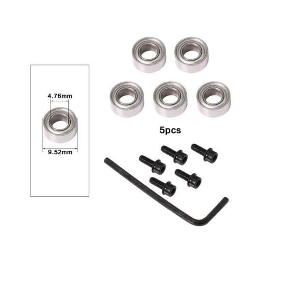 Inner 4.76 Outer 9.52mm Steel Router Bit Bearing Kit For Milling Head Holder Woodworking Electrical Tool Accessories