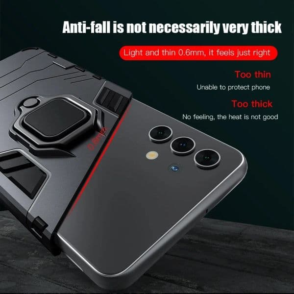 Magnetic Shockproof Armour Case For Samsung Galaxy A54 A53 A14 A34 A24 A13 A52S A33 A73 A23 A82 5G Ring Holder Stand Phone Cover