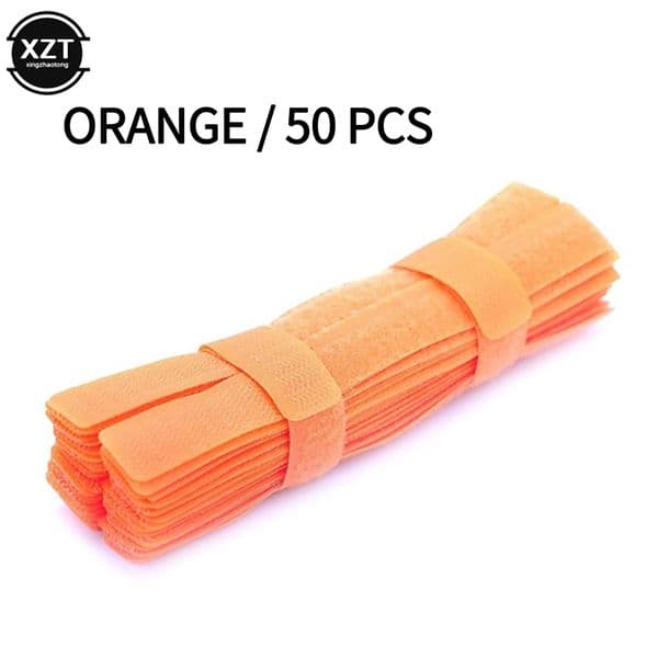 50PCS Colorful Cable Organizer Management Straps Fastening Wraps Cable Winder Ties Wire Holder for Computer Charger USB Cabo