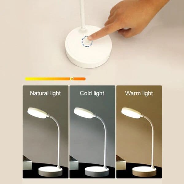 LED Table Lamp USB Rechargeable Desk Lamp with new Adjustable Light 2025 Flexible Gooseneck Eye Protective Reading Lamp Bedside Lamp
