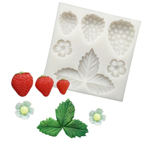 Strawberry Silicone Sugarcraft Mold Resin Tools Cupcake Baking Mould Fondant Cake Decorating Tools