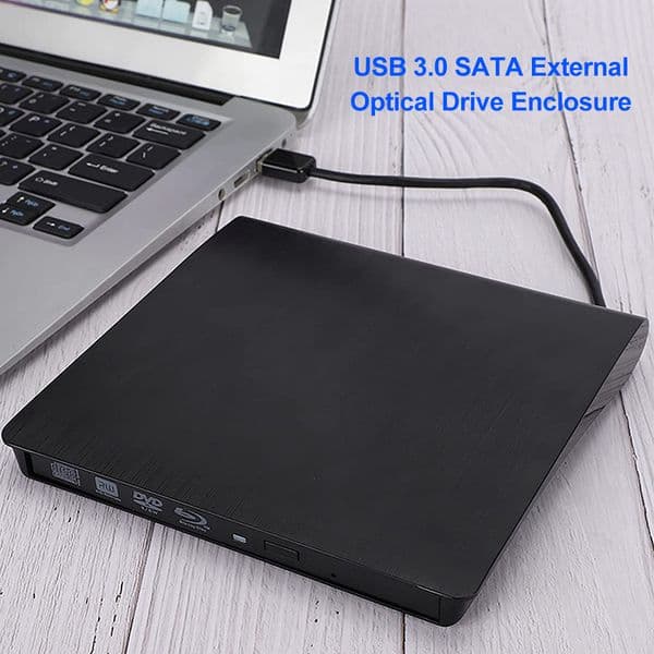 DVD CD-ROM RW Optical Drives USB 3.0 SATA External Enclosure Optical Drives Enclosure Case for Laptop Computer No Drives