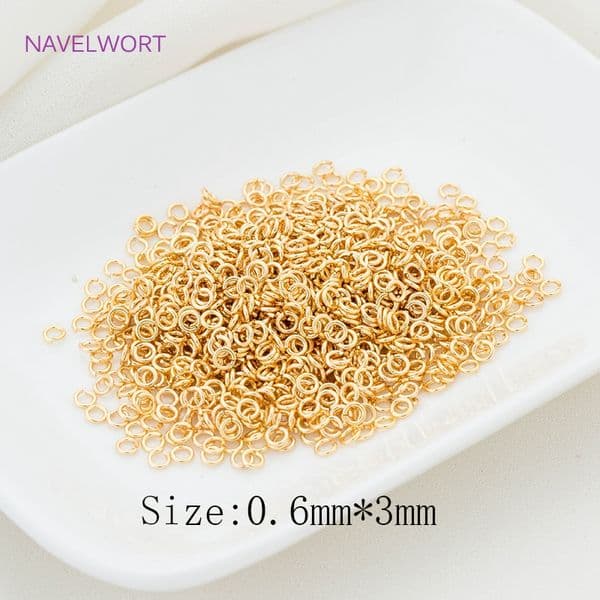 100pcs/Lot 3/4/5mm Open Jump Rings Connectors 18K Gold Plated Split Ring For Jewelry Making Finding Accessories