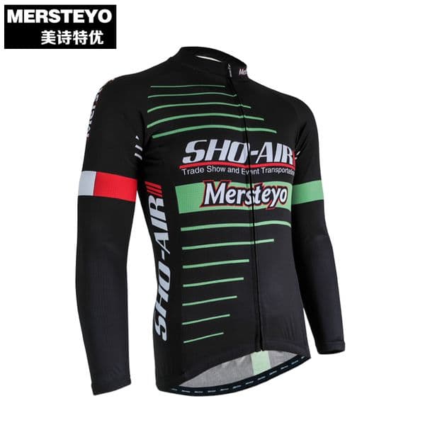 MERSTEYO Pro Men Bike jersey Long Sleeve Team Cycling clothing Black Male Riding Top MTB Wear Ropa Ciclismo Shirts Winter