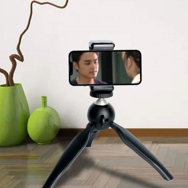 Mini Tripod Durable Universal Firm Mini Camera Tripod Phone Holder Clip Stand for Live Streaming Desktop Tripod Phone Tripod