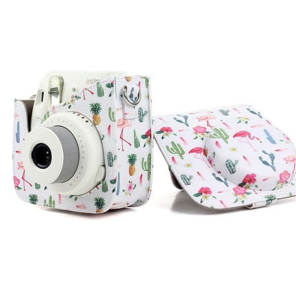 Besegad PU Leather Camera Case Holder Pouch with Shoulder Strap for Fujifilm Instax Mini 8 8+ 9 Instant Camera Bag Accessories