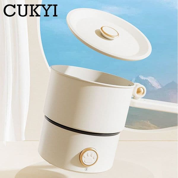 110V/220V Wide Voltage Portable Multicooker 2L Multifunctional Electric Frying Pan Electric Stove Foldable Hot Pot Noodle boiler
