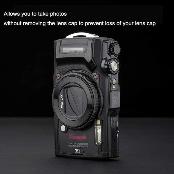 JJC LB-T01 Auto Lens Cap Camera Lens Cover Accessories for Olympus TG-7 TG6 TG5 TG4 TG3 TG2 TG1 TG-6 TG-5 TG-4 TG-3 TG-2 TG-1