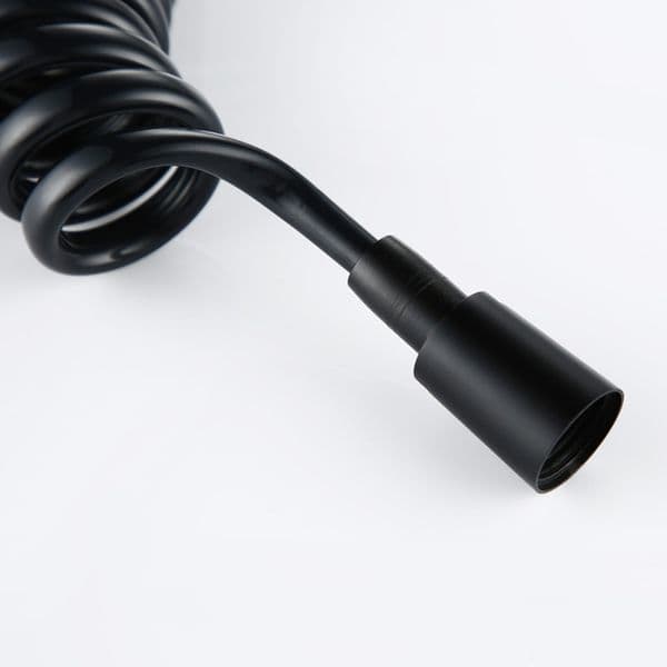 Black Style Flexible Spring Shower Hose Water Plumbing Toilet Bidet Sprayer Gun Connect Pipe Telephone Line Style 150cm / 200cm