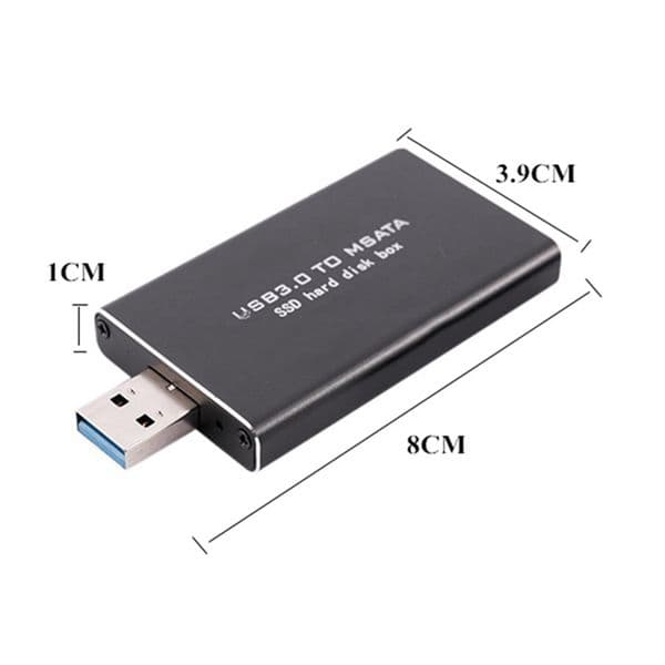 MSATA To USB USB 3.0 To MSATA SSD USB3.0 To MSATA Case Hard Disk Adapter M2 SSD External HDD Box Enclosure HDD Case