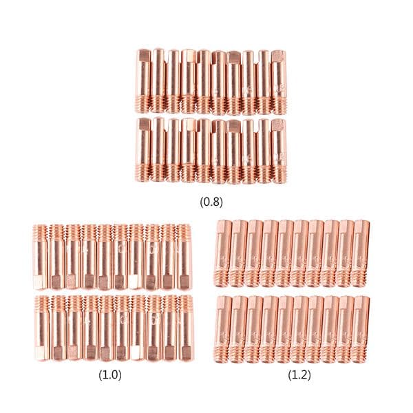 20pcs Welding Nozzles Contact Tips Holders MIG Welder Semi-automatic Consumable Welding Tools Soldering Supplies Accessory