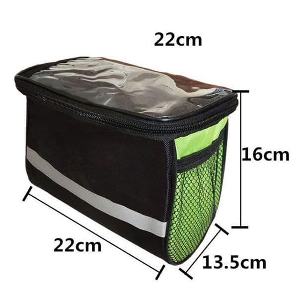 MTB Mountain Bicycle Front Tube Frame Handlebar Bag Large Capacity Storage Pouch ycicle Tool Bag Pannier Handbag Bike Accessorie