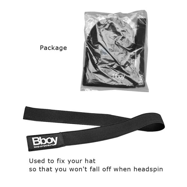 Classic Bboy&bgirl Spin Cap with Bandage Non-slip Wear-resistant Headspin Beanie for Training Dancing Breakdance Hip Hop Hat