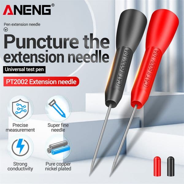 1mm Pin Multimeter Test Needles Non-destructive Test Machine Probes Auto Tools Flexible Test Needles 600V 10A for 2mm Test Leads