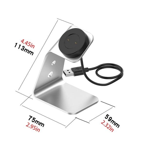 Charger Stand for Huawei -Watch GT, GT2, GT 2e, GS Pro - USB Aluminum Charging Dock - Smartwatch Accessories
